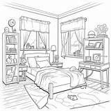 Empty Room Coloring Pages sketch template