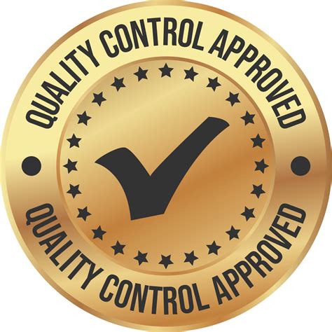 Quality Control Approved Stamp, Badge, Icon, Seal, Emblem, Quality Assurance Label, Quality ...