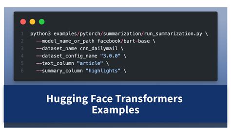 Hugging Face Transformers Examples