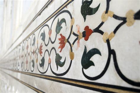 Inlay Stone Mosaic in Taj Mahal Stock Image - Image of famous, mughal: 5707907