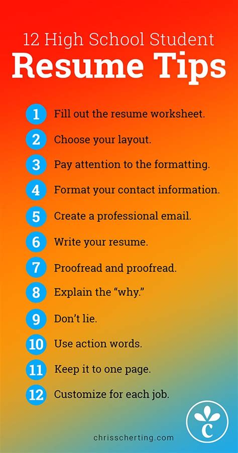 12 High School Student Resume Tips