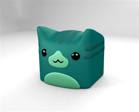 STL file Geometry dash cat cube 💨・3D printer model to download・Cults