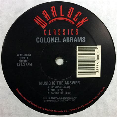 Colonel Abrams-Music Is The Answer | Detroit Music Center