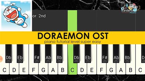 DORAEMON THEME SONG. PIANO TUTORIAL LEVEL SUPER EASY. By Valen Ignatia - YouTube