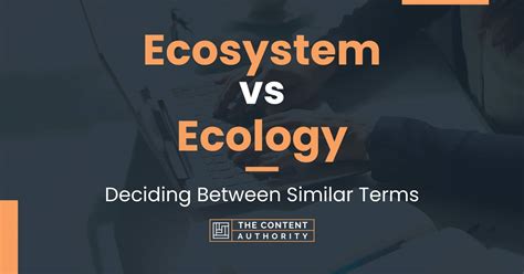 Ecosystem vs Ecology: Deciding Between Similar Terms