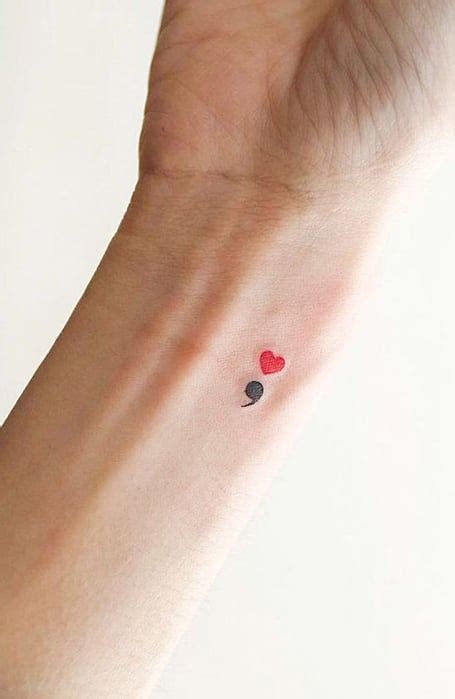 30 Semicolon Tattoo Designs Ideas & Meaning - The Trend Spotter