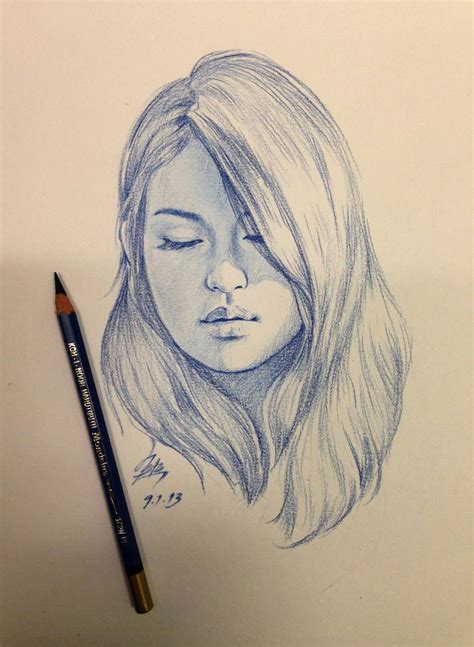 Thinking about you! by chingybta on DeviantArt | Girl face drawing, Side face drawing, Pencil ...