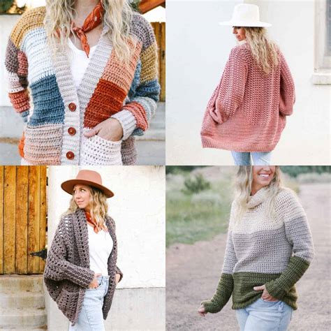 59 Free Crochet Sweater and Cardigan Patterns [Surprisingly Easy]