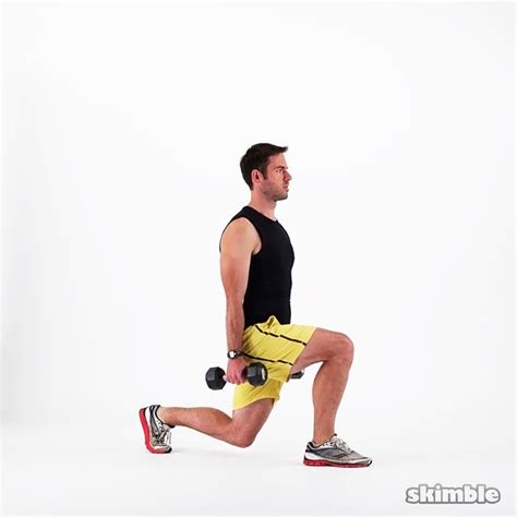 Dumbbell Lunges - Exercise How-to - Skimble Workout Trainer