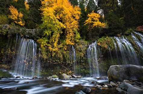 Download Fall Forest Nature Waterfall 4k Ultra HD Wallpaper