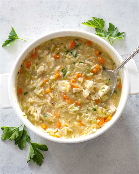 Lemon Chicken Orzo Soup Recipe - The Girl Who Ate Everything