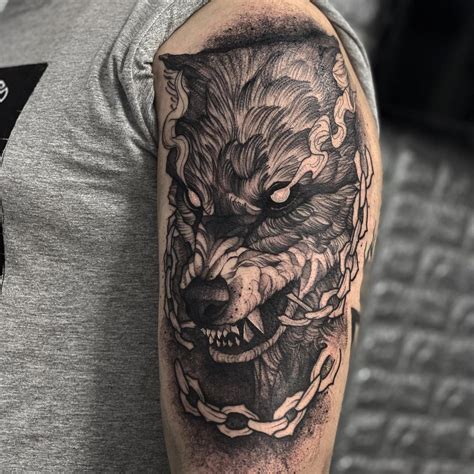 Wolf Tattoo Shoulder, Wolf Tattoo Sleeve, Chest Tattoo, Sleeve Tattoos, Wolf Tattoo Traditional ...