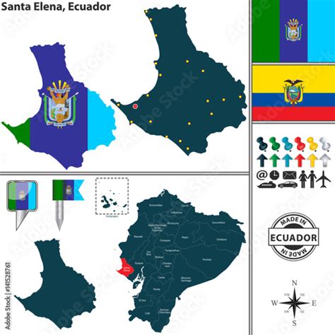 "Map of Santa Elena, Ecuador" Imágenes de archivo y vectores libres de derechos en Fotolia.com ...