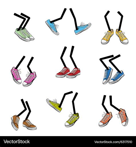 Cartoon walking feet Royalty Free Vector Image