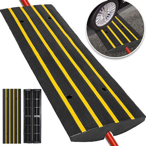 VEVOR 1 Channel Car Driveway Rubber Curb Ramps Heavy Duty 22000lbs Capacity - Walmart.com ...