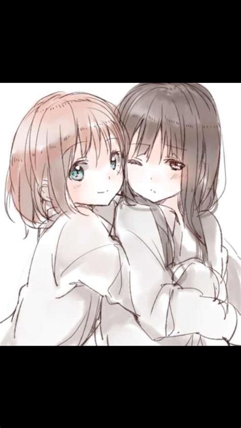 Two Best Friends Hugging Anime