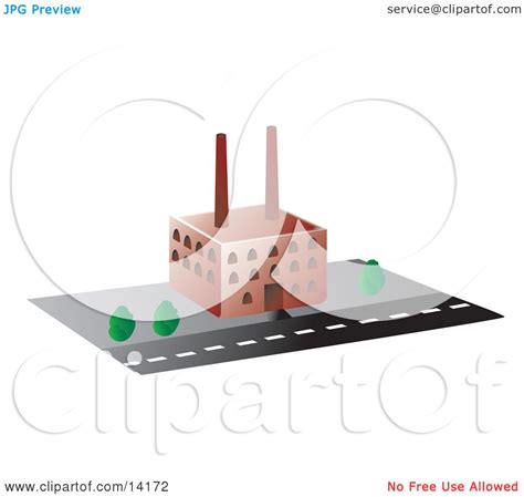 Factory Building Clipart Illustration by Rasmussen Images #14172