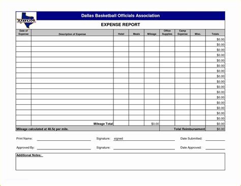 Free Expense Report Template Of 45 Free Printable Blank Expense Report Template Samples ...