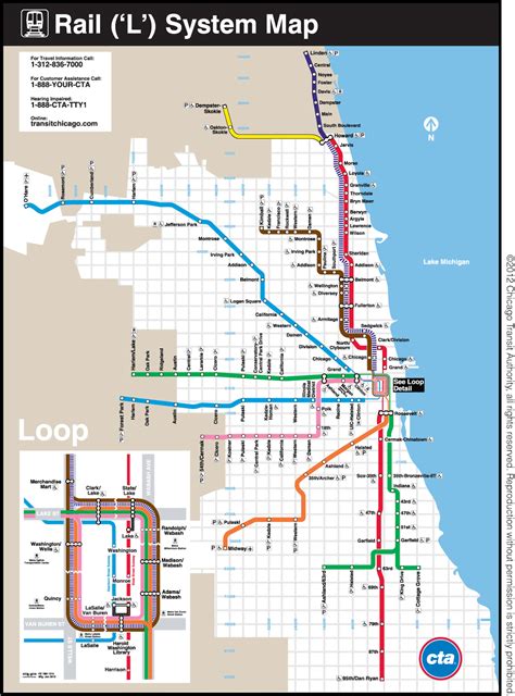 Chicago Transit Map - Free Printable Maps