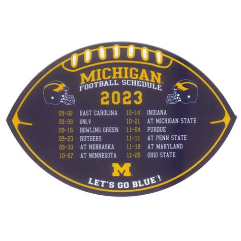 Michigan Football Schedule Printable