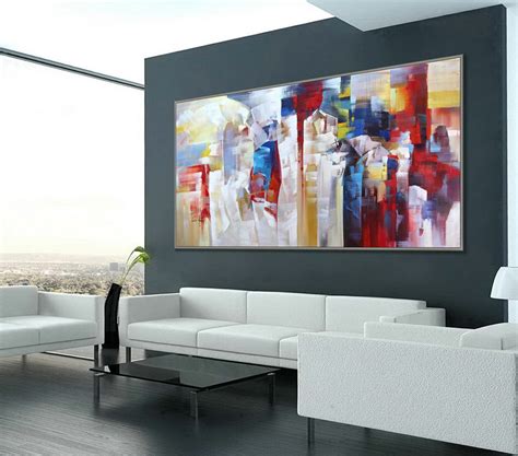 Extra Large Colorful Modern Abstract Wall Art Painting 48X96Inch ...