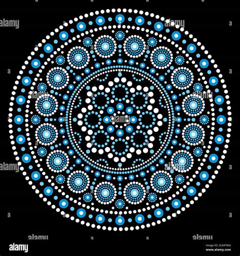 Mandala Aboriginal dot painting ethnic vector mandala design, bho ...