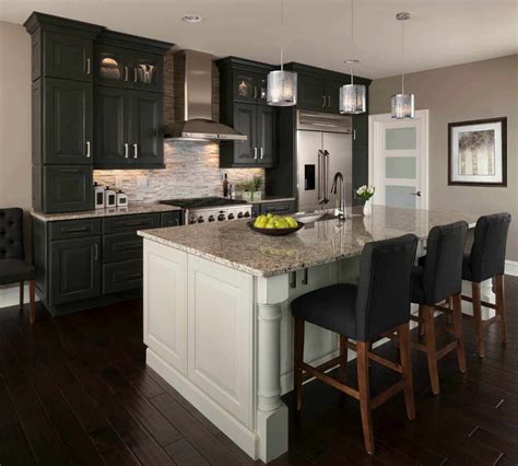 What Color Kitchen Island Goes With Brown Cabinets | www.cintronbeveragegroup.com