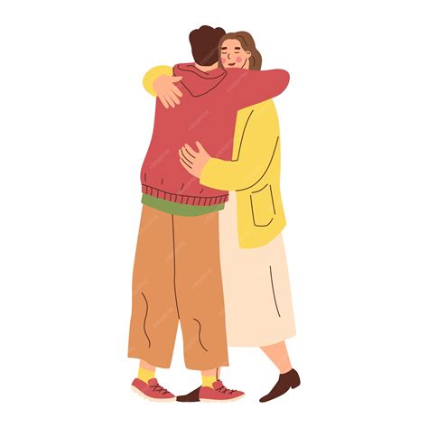 2 People Hugging Clipart