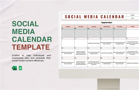 Social Media Marketing Calendar Template - Download in Excel, Google Sheets | Template.net