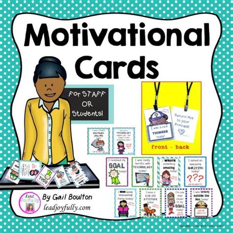 Motivational Cards for Staff or Students | Lead Joyfully | Motivational ...