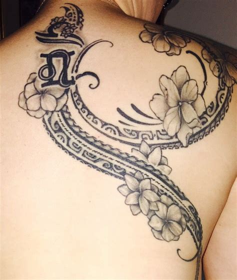 Tribal with sampaguita flowers | Samoan tattoo, Tribal flower tattoos ...