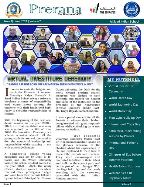 Newsletter Jun 2020 - Al Saad Indian School, Al Ain - Page 1 - 16 | Flip PDF Online | PubHTML5