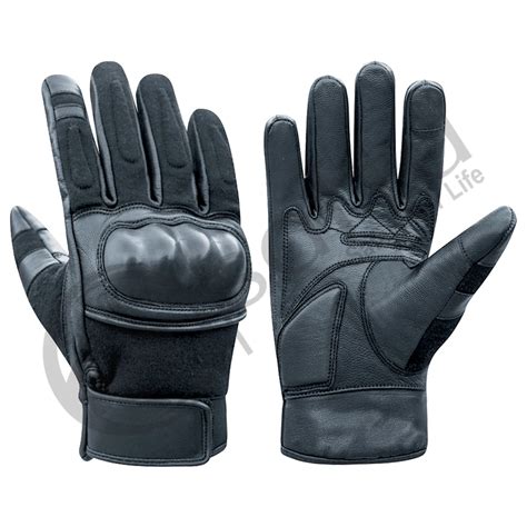 Tactical Leather Gloves Safety Glove & Gears Cut Resistant Tactical ...