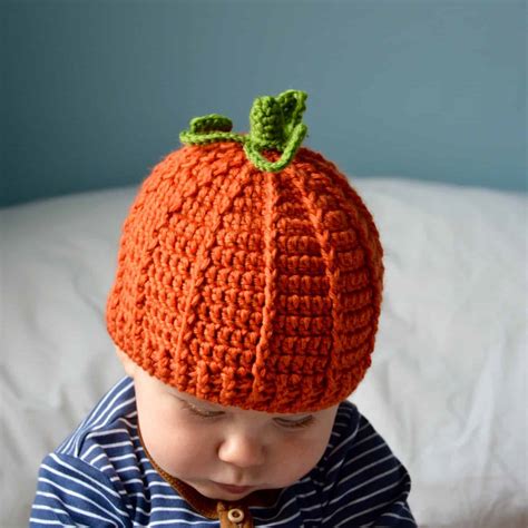 The Pumpkin Beanie - Free Crochet Pumpkin Hat Pattern | HanJan Crochet