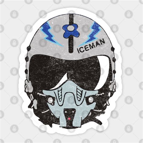 Iceman - vintage helmet - Top Gun - Sticker | TeePublic