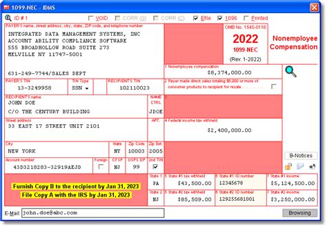 1099-NEC Software to Create, Print & E-File IRS Form 1099-NEC