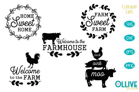 Farmhouse Quotes SVG Bundle, Farm Cut Files (647381) | Cut Files ...