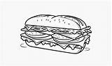 Premium AI Image  Sandwich Fast Food coloring Page For Kids sketch template