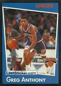 Sticker 221: Greg Anthony - Panini NBA Basketball 1993-1994 ...