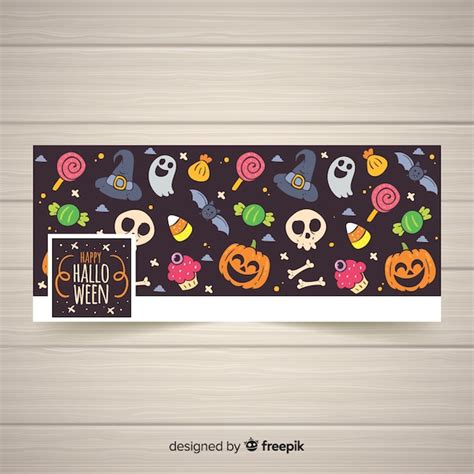 Free Vector | Facebook banner with halloween concept