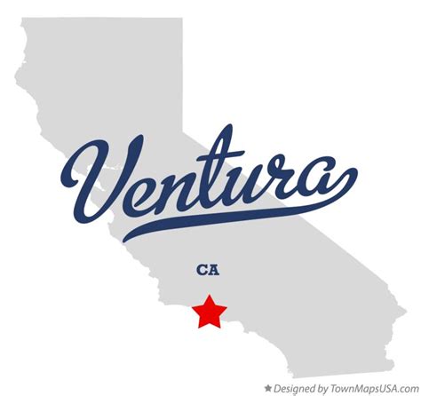 Map of Ventura, CA, California