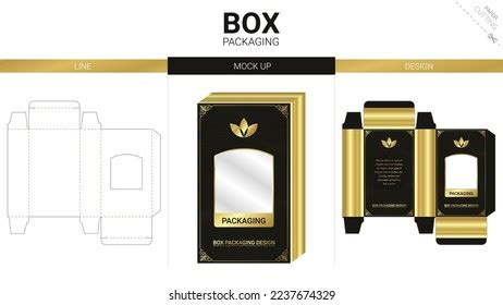 Box Packaging Mockup Die Cut Template Stock Vector (Royalty Free ...