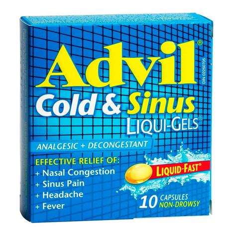 Advil Cold and Sinus Non-Drowsy Liqui-Gels - 10 Capsules | Simpsons Pharmacy