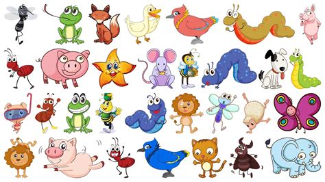 Set of simple animal character 693442 Vector Art at Vecteezy