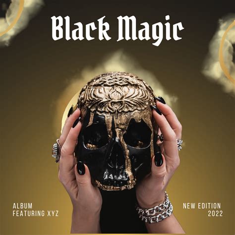 black magic,Album Cover with hands holding skull Online Album Cover Template - VistaCreate