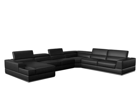 Modern Black And White Leather Sectional Sofa | Cabinets Matttroy