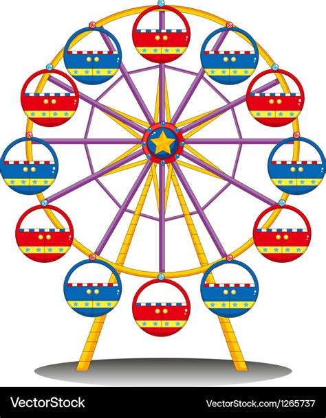 A ferris wheel Royalty Free Vector Image - VectorStock