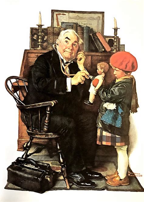 Doctor and Doll Painting by Norman Rockwell - Pixels