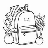 100  School Bag Coloring Pages For Free • Lulu sketch template