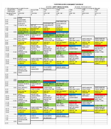 Work Assignment Template Excel - Sample Excel Templates